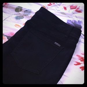 Black denim leggings